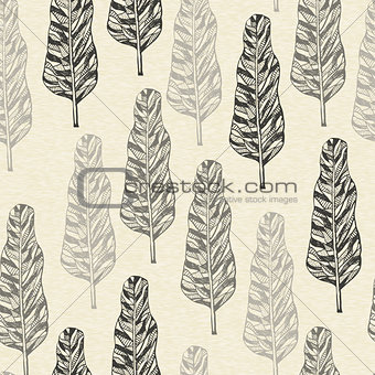 Vector Seamless Pattern with trees