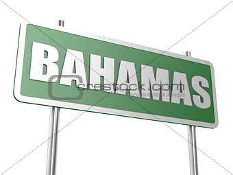 Bahamas road sign
