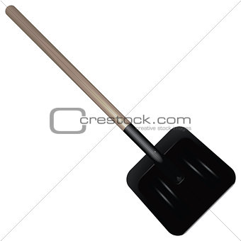 Shovel with wide blade