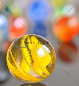 yellow glas ball