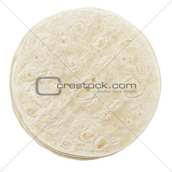 wheat round tortillas from above
