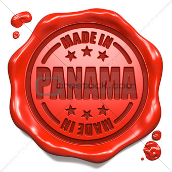 Made in Panama - Stamp on Red Wax Seal.
