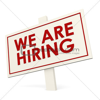 We are hiring white banner
