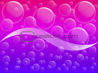  Air bubble on pink and magenta background