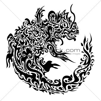 dragon black tattoo