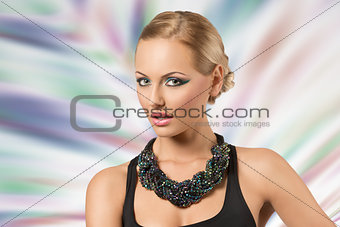 fashion girl with necklace