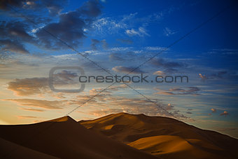 Sunrise over desert