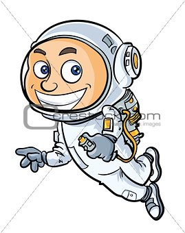 Cartoon cute astronaut