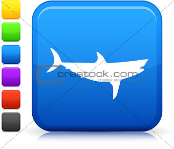 shark icon on square internet button