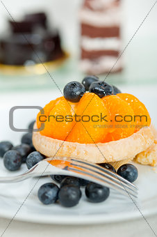 blueberry cream cupcake