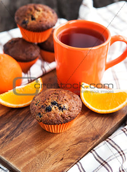 Fresh orange berry muffins