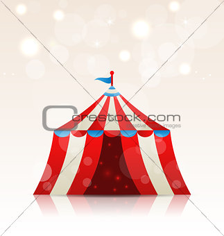 Open circus stripe entertainment tent 
