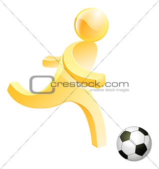 Person playing soccer 
