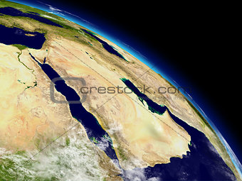 Arabian peninsula from space