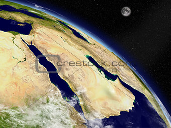 Arabian peninsula from space