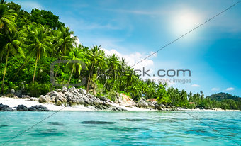 landscape of tropical island 