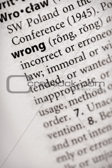 Dictionary Series - Philosophy: wrong