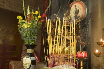 Buddhist Altar and Incense