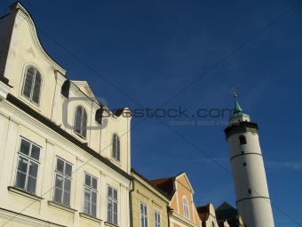 Historical buildings with watch tower