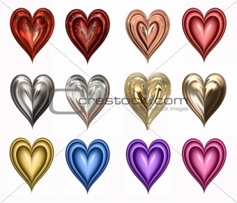 twelve hearts