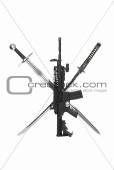 Modified M4 Carbine with Sword