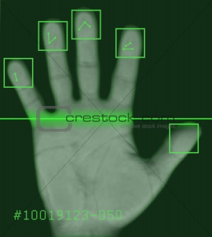 Electronic biometric fingerprint scanning
