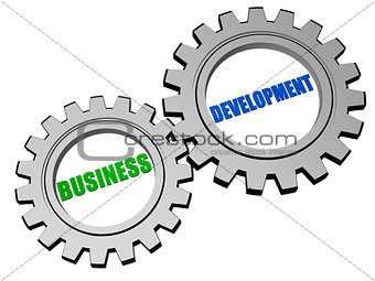 business development in silver grey gears