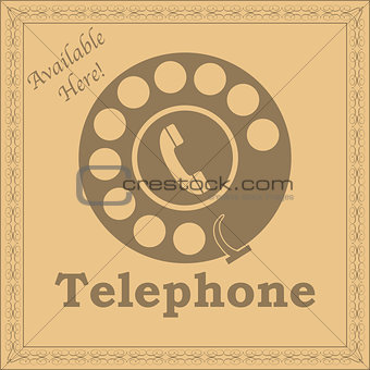 Vintage telephone sign