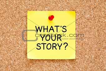 Whats Your Story Sticky Note