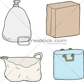 Four Paper and Plastic Bags