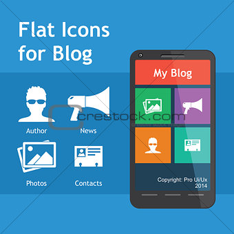 Flat Icons for blog