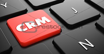 CRM on Red Keyboard Button.