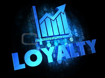 Loyalty Concept on Dark Digital Background.