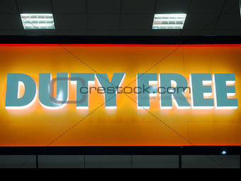 duty free sign