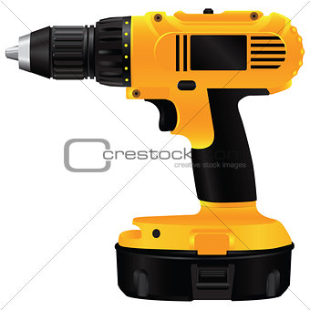 Electric drill with battery