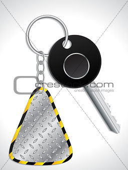 Key with metallic keyholder
