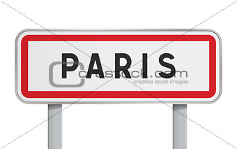 Paris road sign