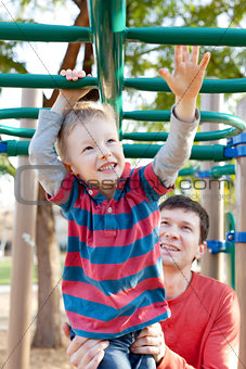 family at the playground