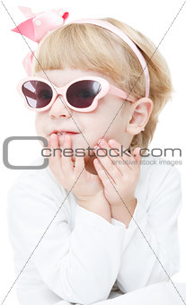 little girl with sunglasses
