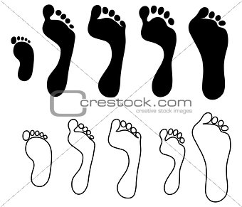 Set generation hand foot prints