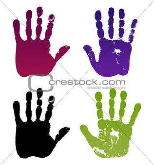 Old man four hand prints