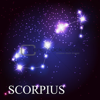 Scorpius zodiac sign of the beautiful bright stars