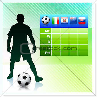 Soccer/Football Group F on Vector Background