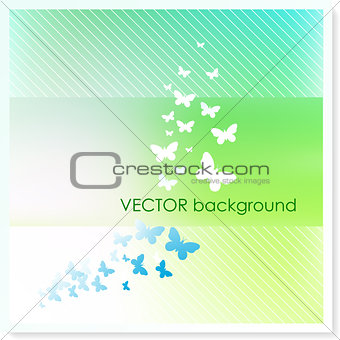 Butterflies on Vector Background