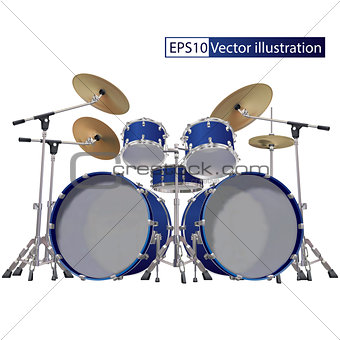 Drum Kit isolated on a white