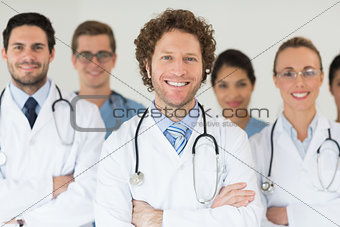 Smiling doctors and nurses