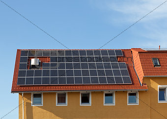 Solar panels on the roof 