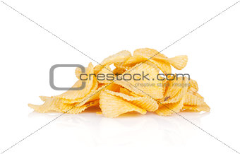 Potato chips heap
