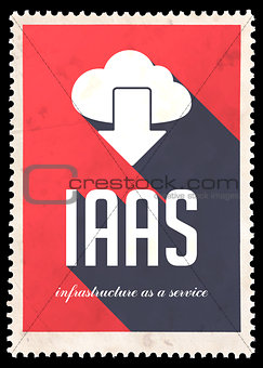 IAAS Concept on Red in Flat Design.