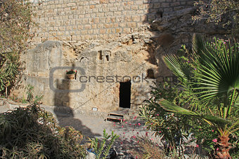 Outside the Tomb of Jesus In Jerusalem